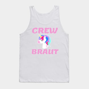 Bachelorette Party Shirt Unicorn Crew Bride Tank Top